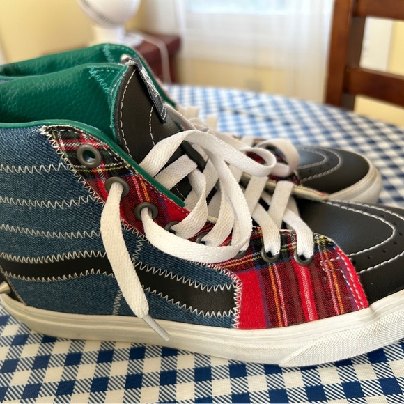 Vans Shoes - Vans High-Top Sneakers - Black, Red, Green punk !